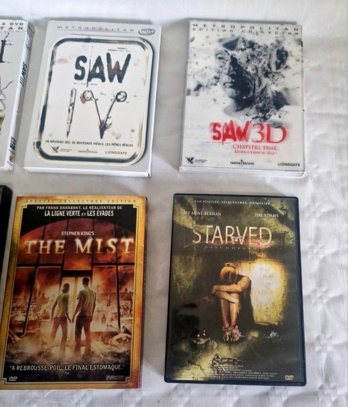 Lot DVD Horreur Saw The Mist Slumber Party Massacre - photo numéro 3