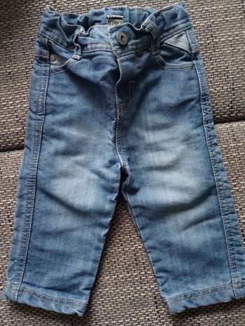 Jeans 9mois, bouton pression, taille ajustable