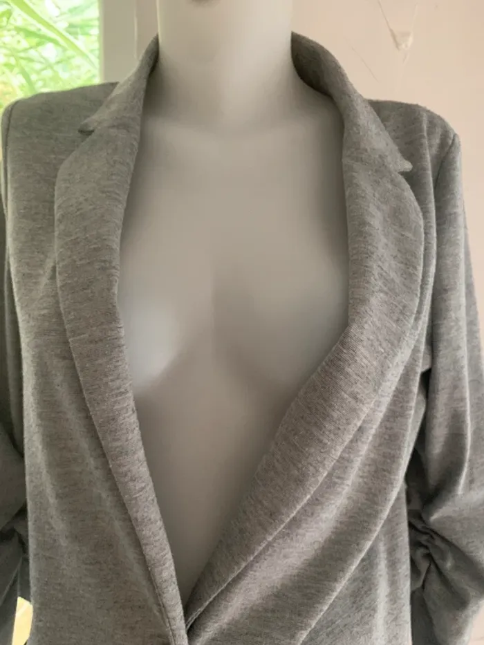 Veste Tom Taylor longue taille L grise - photo numéro 3