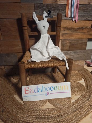 Doudou gaze de coton blanc tbe