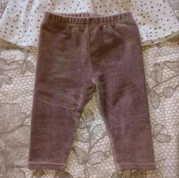 Ensemble tunique et pantalon velours taille 6 mois - photo numéro 3