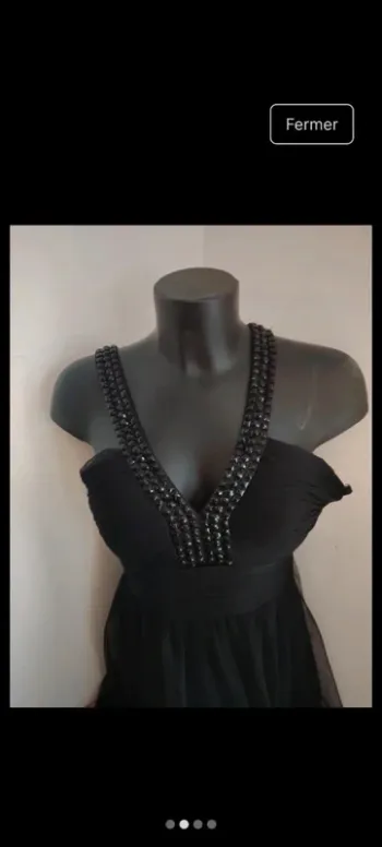 Robe ceintré noir taille s marque derhy
