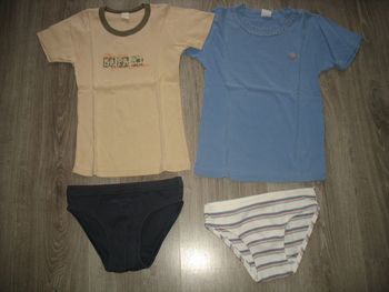 LOT DE 4 SOUS VÊTEMENTS GARÇON "PETIT BATEAU" - 6 / 8 ANS - n°02