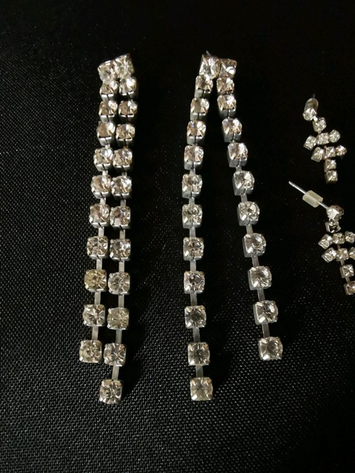 Boucles d'oreilles strass - photo numéro 3