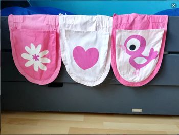 Lot de 3 rangements/poches pour lit