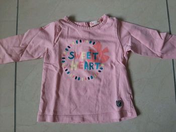 Tee shirt manches longues fille 3 mois