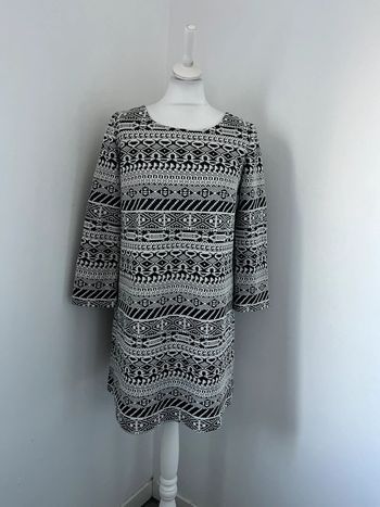 Robe à motifs noir blanc Bash L