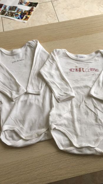 Lot de deux bodies petit bateau mixte