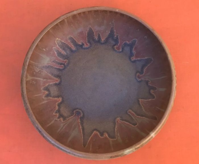 Coupe Céramique émaillée Denbac (Vierzon) Grès flammé à coulures - photo numéro 3