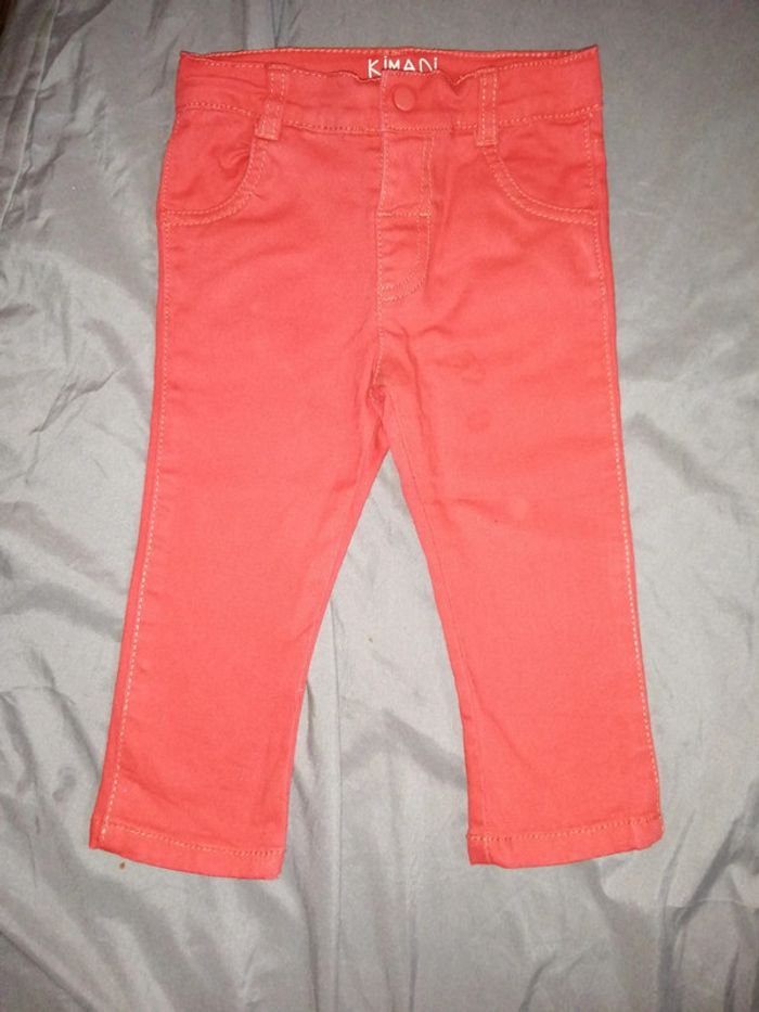 Pantalon rouge 12 mois