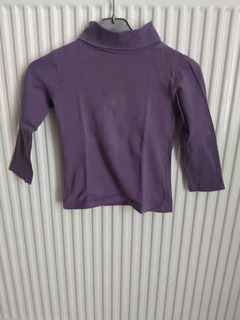 Pull à col roulé violet fille 3 ans gémo
