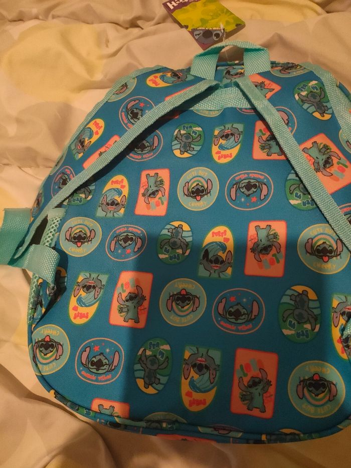 Sac à dos bleu Stitch en relief - photo numéro 9