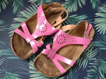 Sandales fille rose Tissaia 33