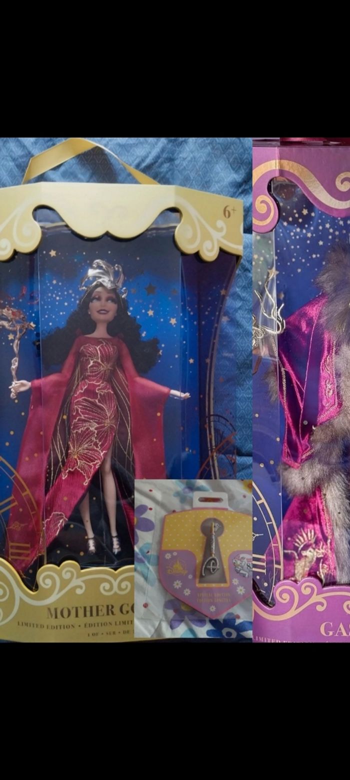 Poupées Gaston et Gothel Fashionably Late Midnight Masquerade Limited Designer Limitada - photo numéro 2