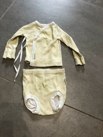 Petit ensemble brassière croisée et cache couche mixte