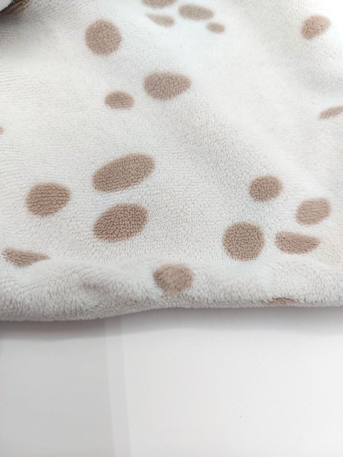 NATTOU - Doudou plat chien dalmatien blanc taupe marron collection Max et Noa attache tétine - photo numéro 5