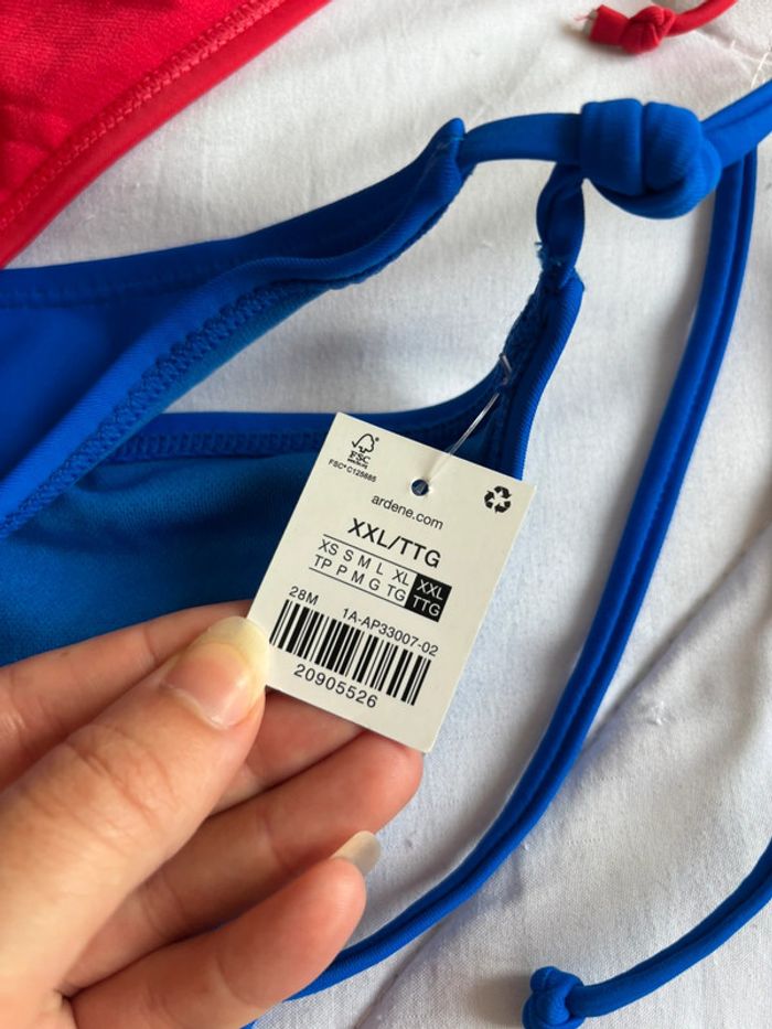 Lot 2 bas de maillot de bain Ardene rouge et bleu taille XXL/44 neuf - photo numéro 3