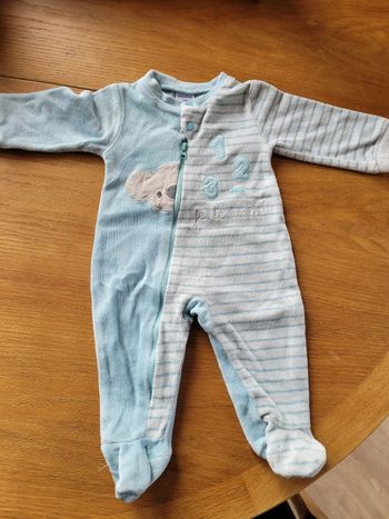 Pyjama velours zip