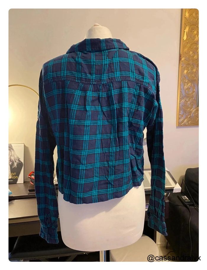 Chemise à carreaux bleue et verte - BlendShe - photo numéro 4