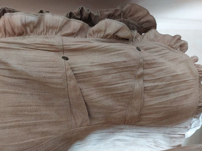 Veste Jacqueline Riu suédine beige taille 38 - photo numéro 7