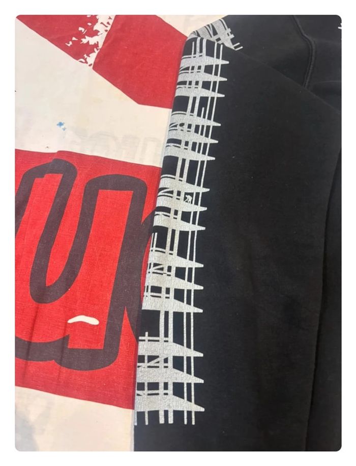Sweat Off White taille L/XL noir imprimé dans le dos et sur les manches - photo numéro 15