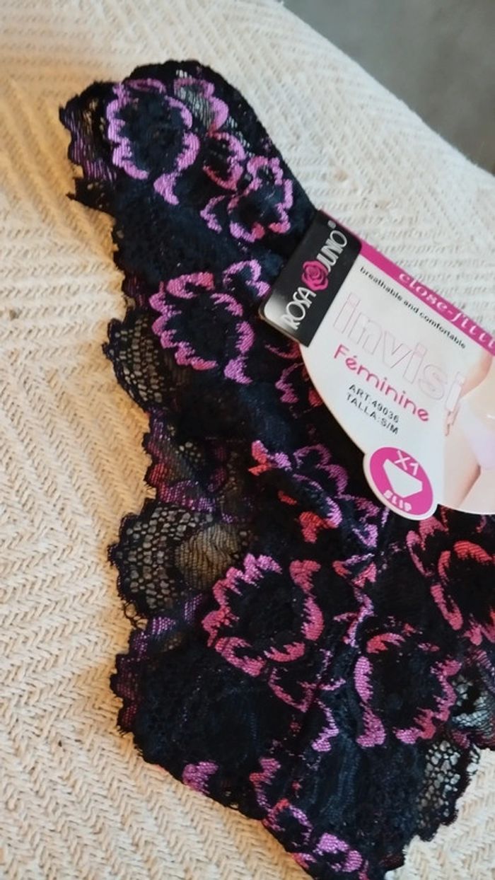 Lot de 3 culottes rose noire et blanche taille 34/36 femme - photo numéro 10