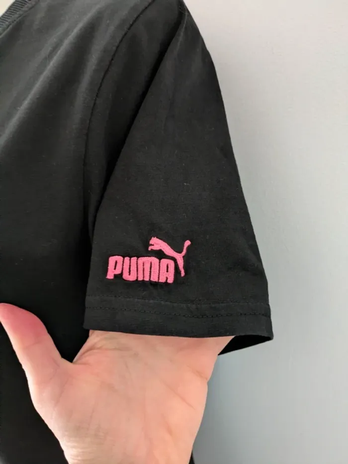 T-shirt brodé Puma - taille S - logo brodé - photo numéro 3