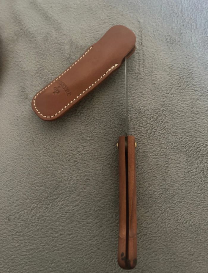 Couteau de poche Montsègur + housse en cuir - photo numéro 5
