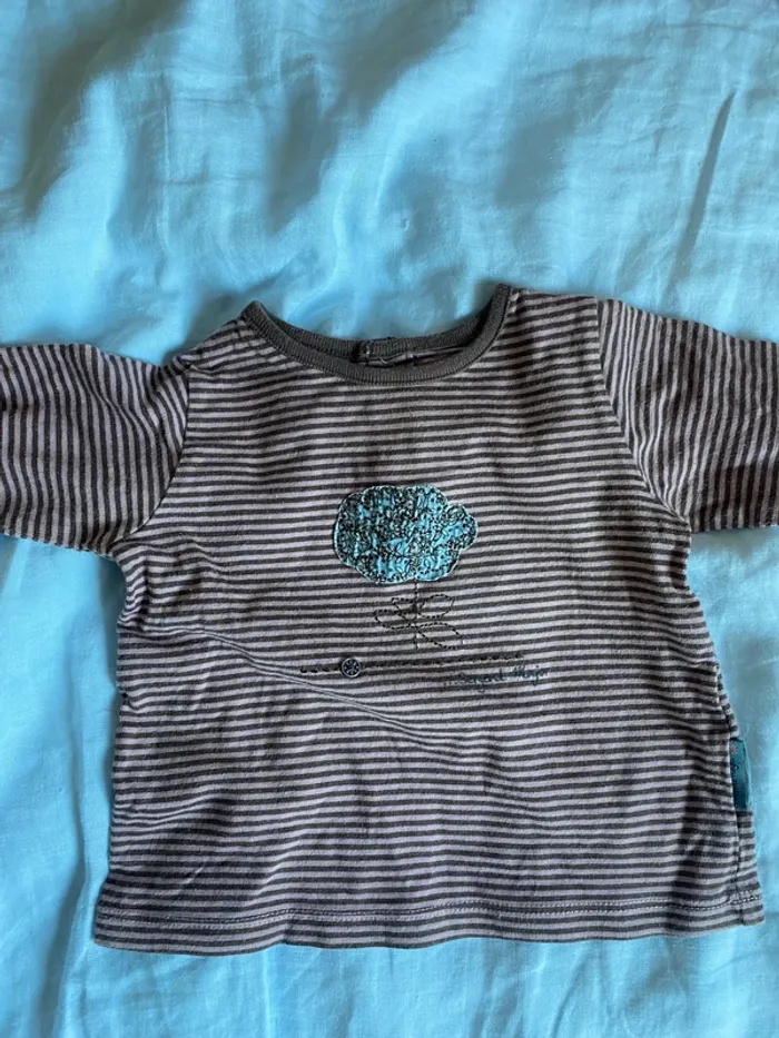 Lot 3 tee shirt manches longues 12 mois - photo numéro 2