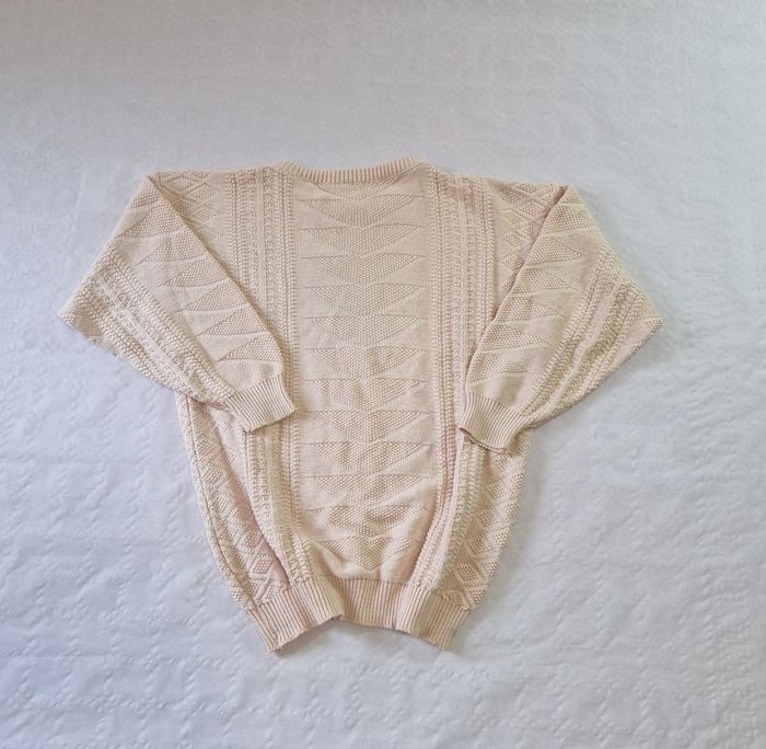 Pull femme en maille , broderie fleurs , vintage, taille S - photo numéro 6