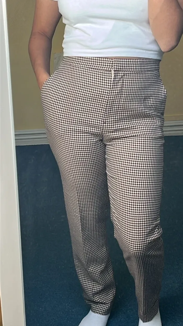 Pantalon droit à carreaux h&m - photo numéro 6