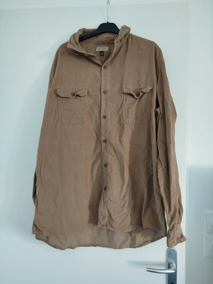 Chemise velour côtelé T XL