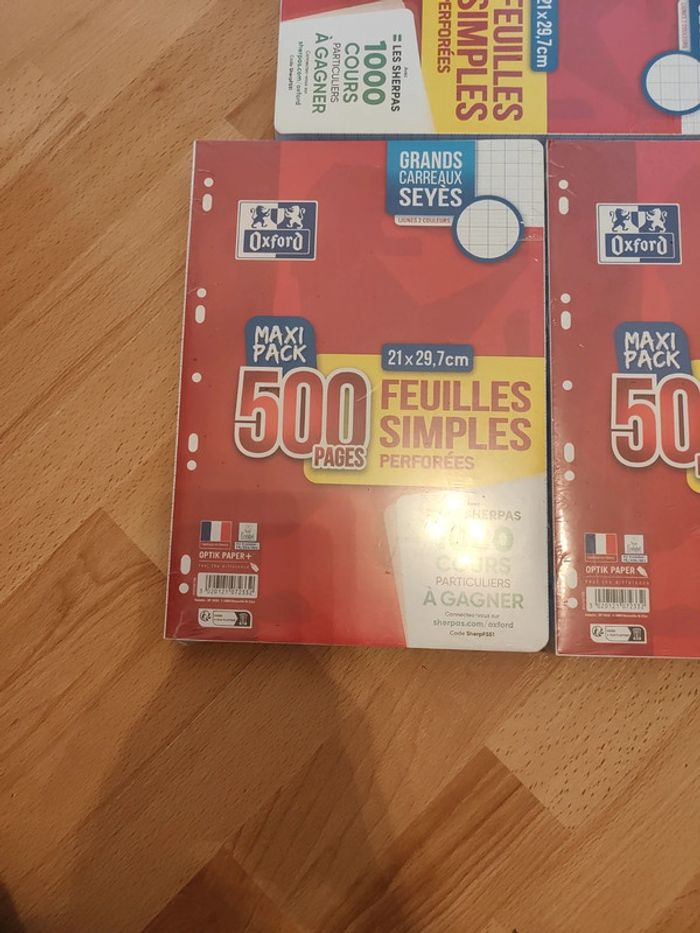 Lot de 1500 feuilles simples oxford - photo numéro 2