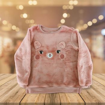 Gros Pull/Sweat Peluche Rose Bébé C&A