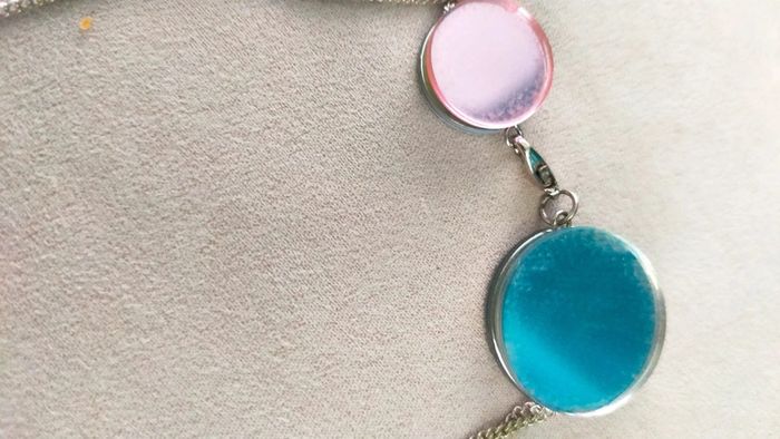 Collier Miroirs Géométriques – Collection Nuances de Rose - photo numéro 5