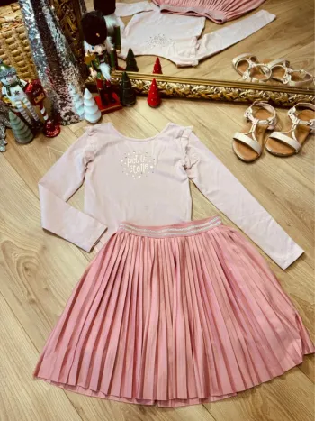 Taille 7-8 ans tenue 2 pièces fete fille Sergent Major rose * étoile * 🎄