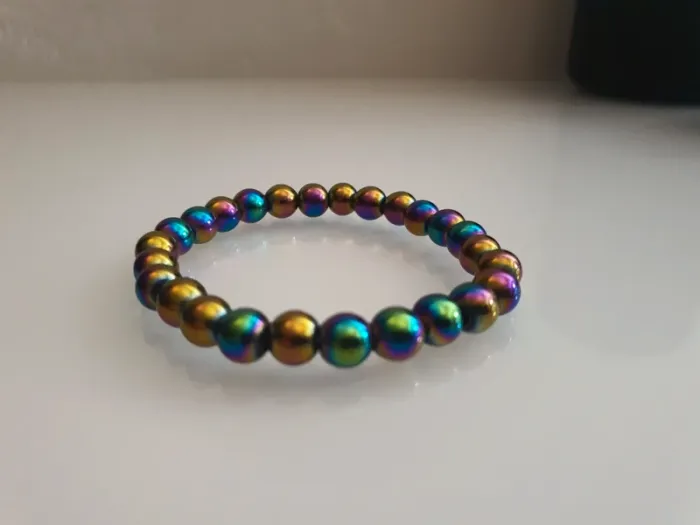 Bracelet hématite titane femme - photo numéro 3