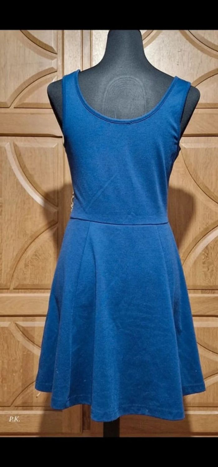 Robe bleu évasée Cache Cache – coupe fluide extensible, sans manches, convient du 36 au 42 - photo numéro 4