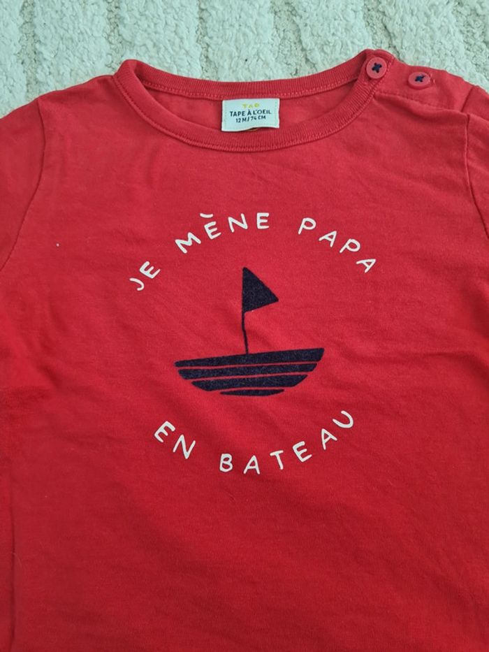 Tee shirt manches longues 12 mois - photo numéro 2