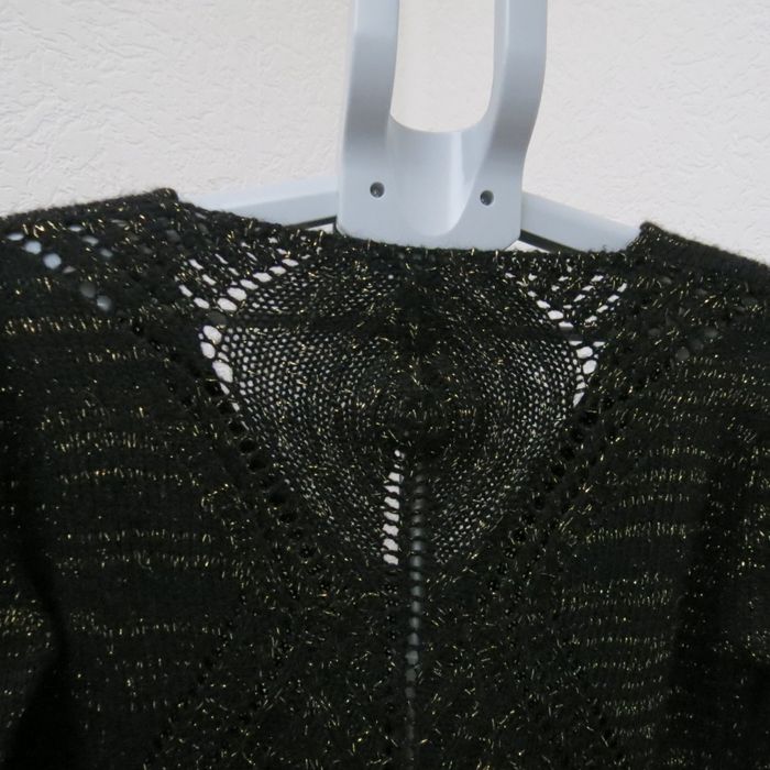 ✨ Pull ajouré noir & doré – Made in Italy – mélange mohair & laine ✨ - photo numéro 7