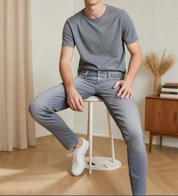 Jeans coupe droite homme Zara Taille S 