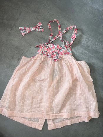 Ensemble plumetis 12 18 mois robe pince légère été liberty Wiltshire mois de senteur Lola palacios