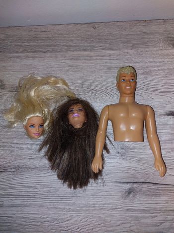 Têtes de barbies + corps homme