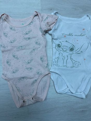 Lot 2 bodies stitch 12 mois