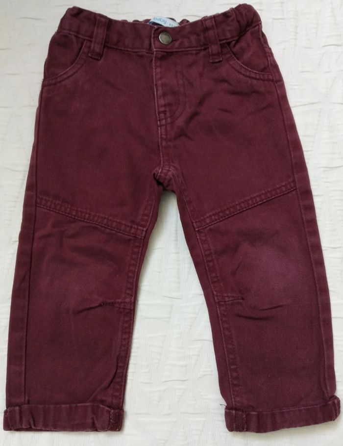 Gemo pantalon Jean Bordeaux 18 mois