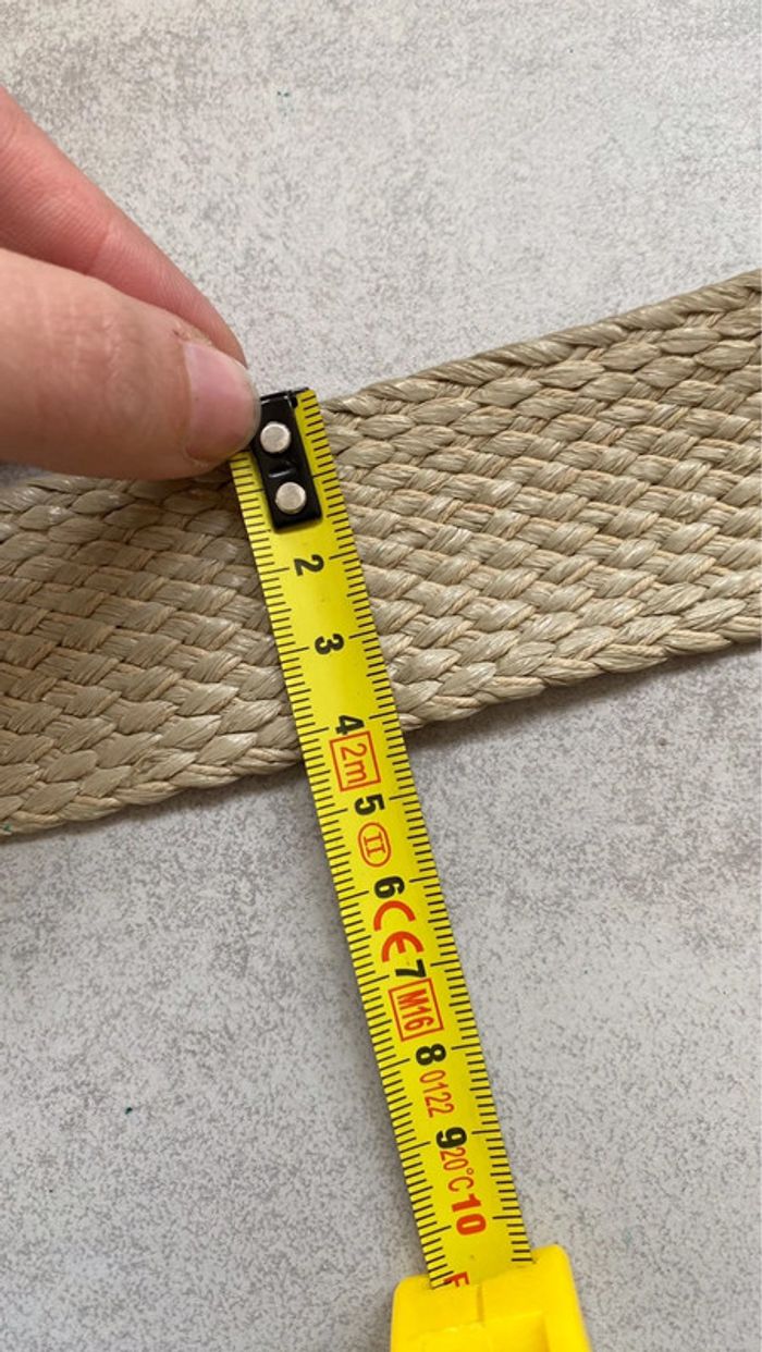 Ceinture imitation paille marron beige taille 80 cm - photo numéro 4