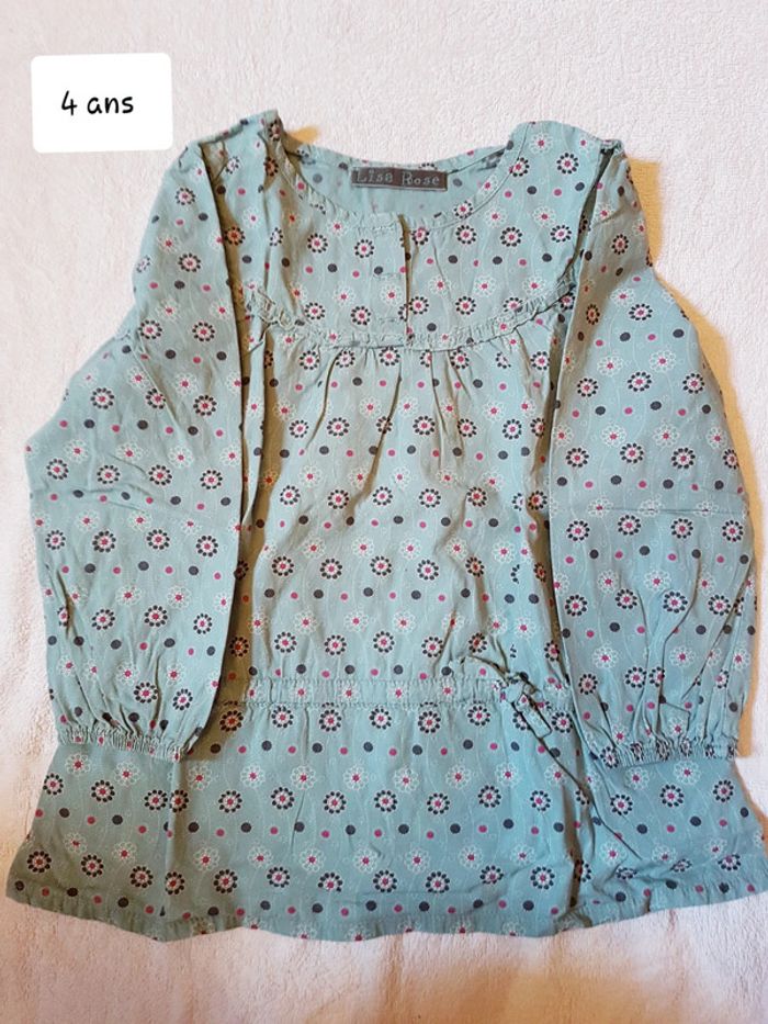 Blouse lisa rose 4 ans