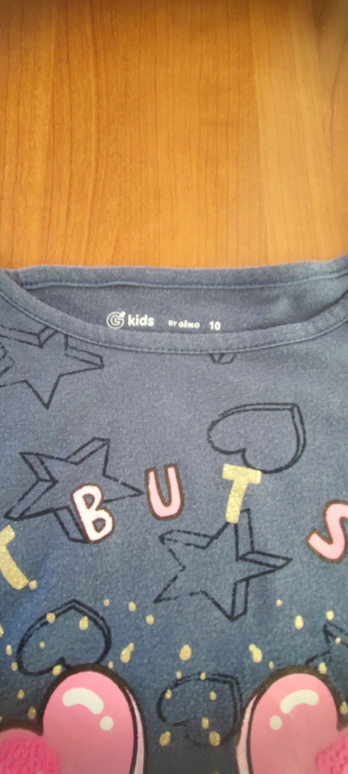 Tee-shirt bleu taille 10 ans Gémo - photo numéro 3