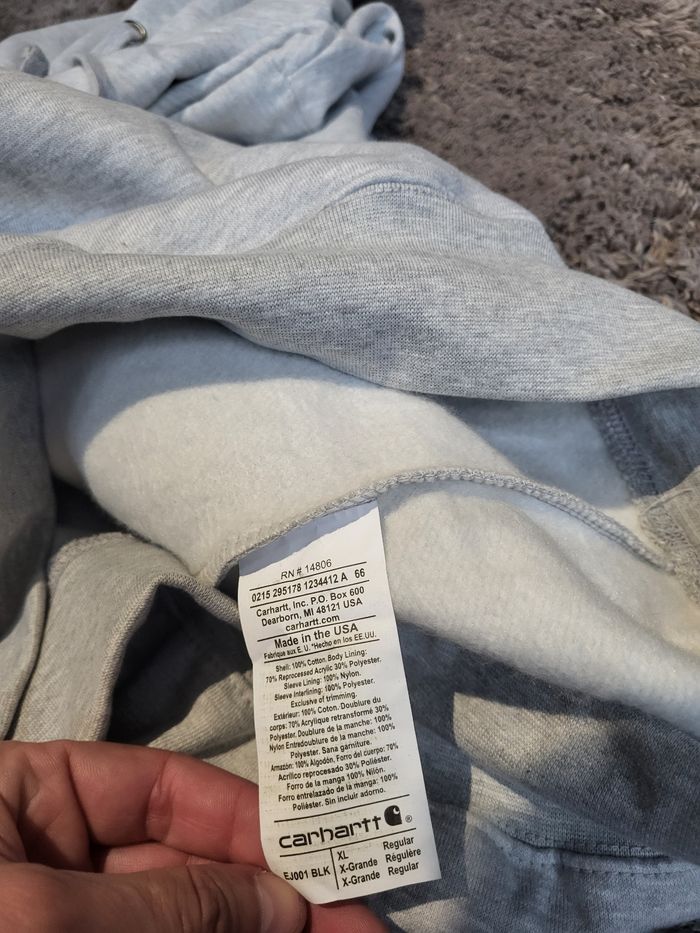 🔥 Magnifique Sweat à Capuche Carhartt Rework – Gris Chiné – Taille XL – NEUF 🔥 - photo numéro 4