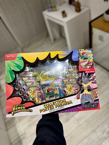 Coffret Collection Poster Premium Pokémon Méga-Lucario - Neuf Scellé - Héros Transcendants